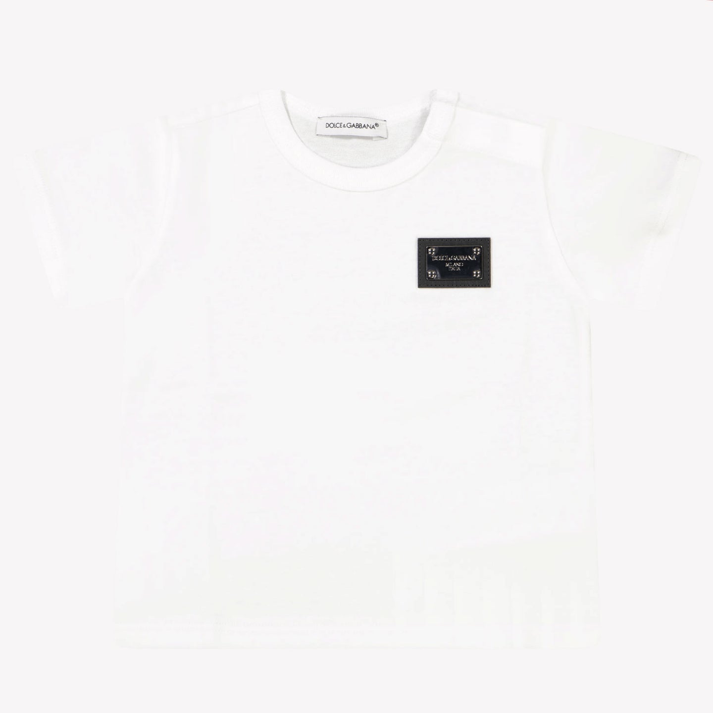 Dolce & Gabbana Baby Jongens T-Shirt In Wit