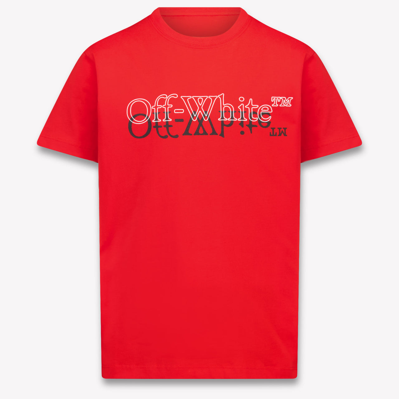 Off-White Kinder Jongens T-Shirt In Rood