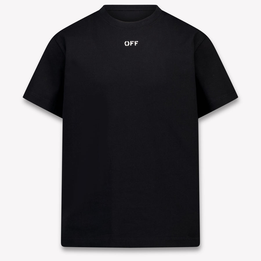 Off-White Kinder Jongens T-Shirt In Zwart