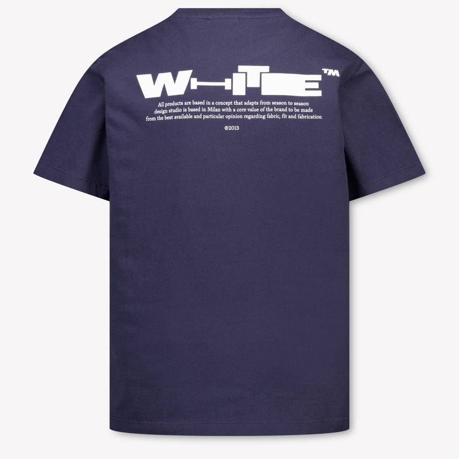 Off-White Kinder Jongens T-Shirt In Donker Blauw