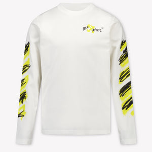 Off-White Kinder Jongens T-Shirt In Wit