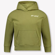 Off-White Kinder Jongens Trui In Olijf Groen