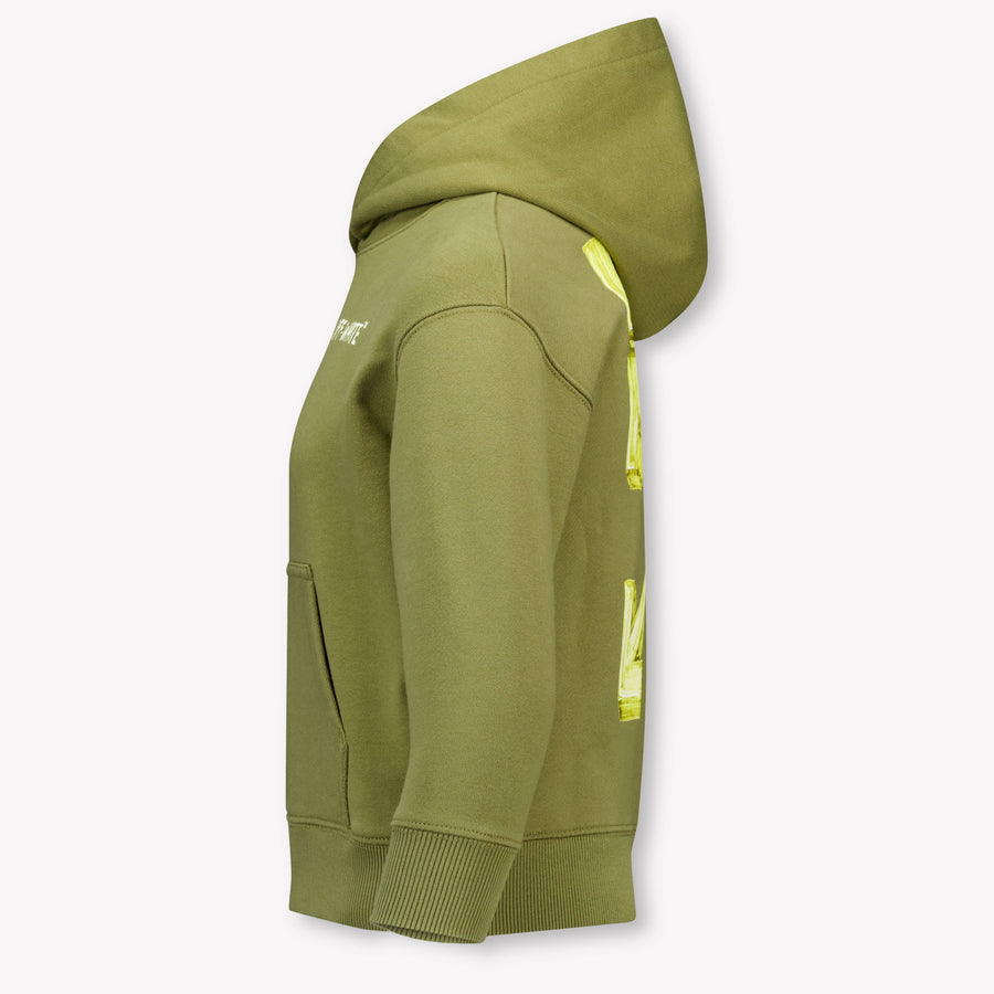 Off-White Kinder Jongens Trui In Olijf Groen