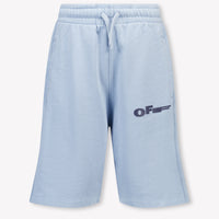 Off-White Kinder Jongens Shorts In Licht Blauw