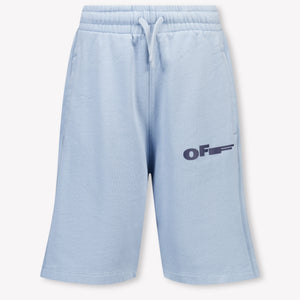 Off-White Kinder Jongens Shorts In Licht Blauw