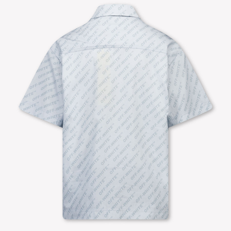 Off-White Kinder Jongens Blouse In Licht Blauw