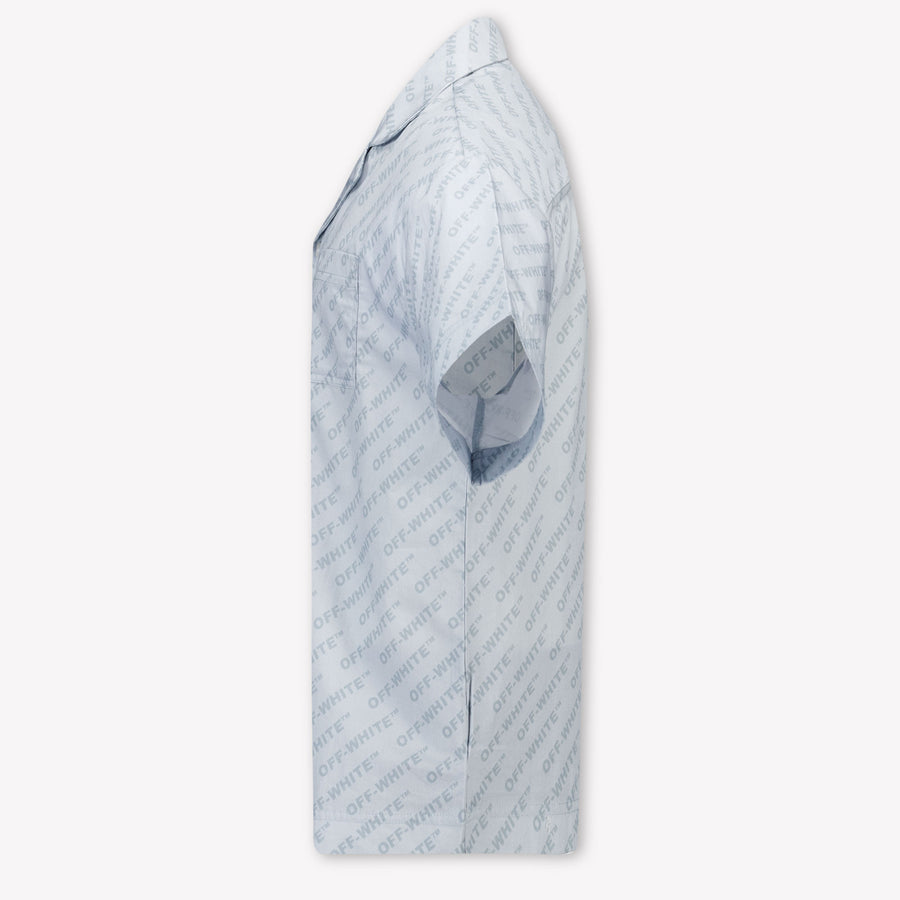 Off-White Kinder Jongens Blouse In Licht Blauw