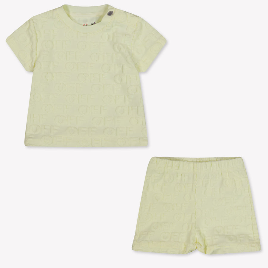 Off-White Baby Jongens Setje In Geel