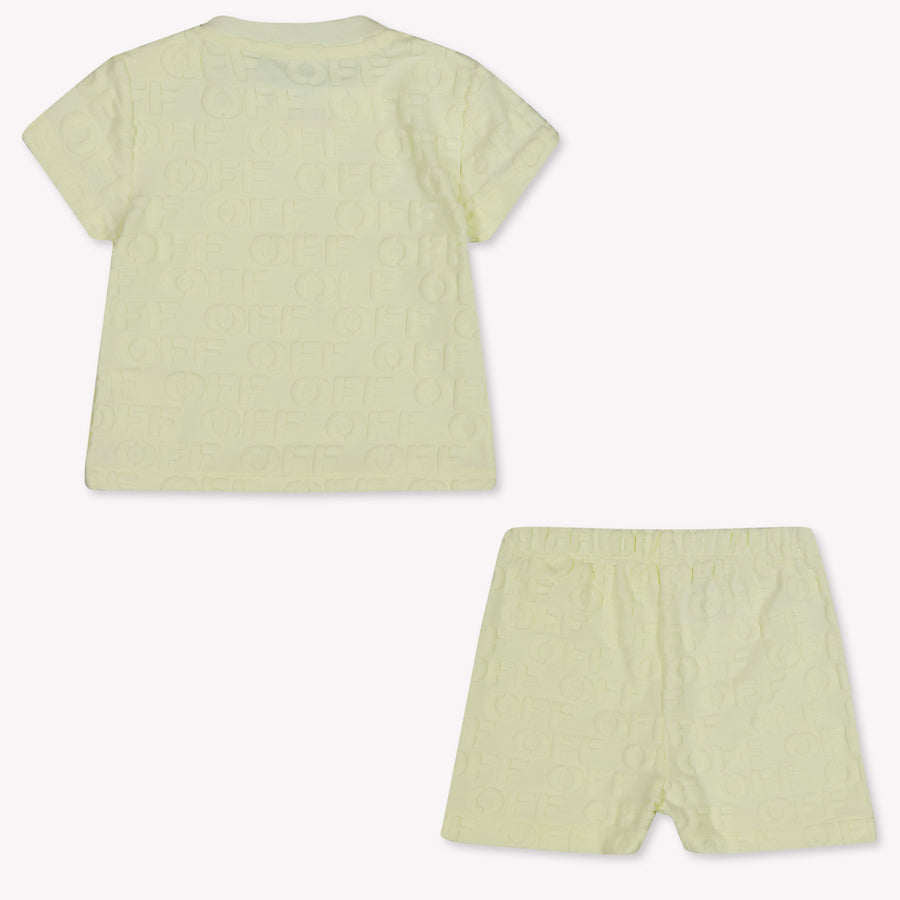 Off-White Baby Jongens Setje In Geel