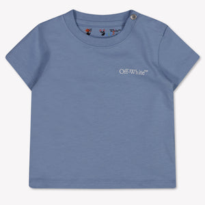 Off-White Baby Jongens T-Shirt In Licht Blauw