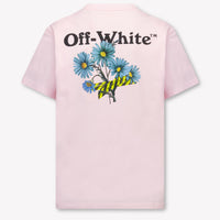 Off-White Kinder Meisjes T-Shirt In Licht Roze