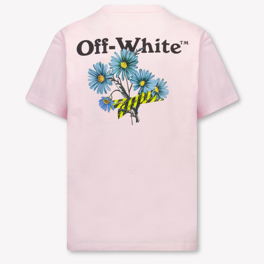 Off-White Kinder Meisjes T-Shirt In Licht Roze