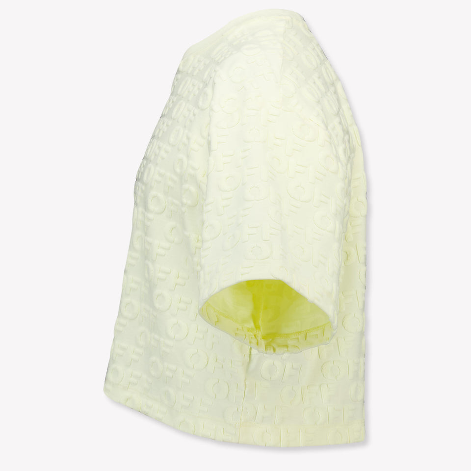 Off-White Kinder Meisjes T-Shirt In Geel