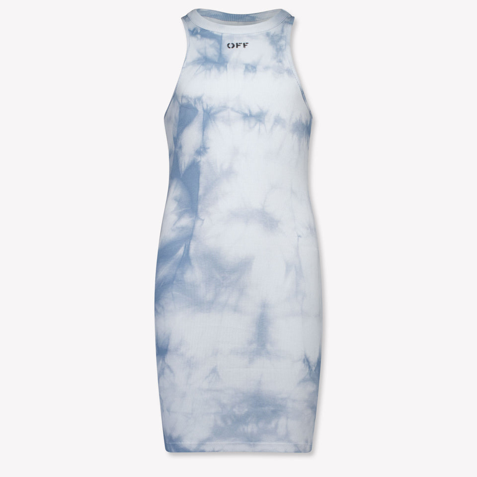 Off-White Kinder Meisjes Jurk In Licht Blauw