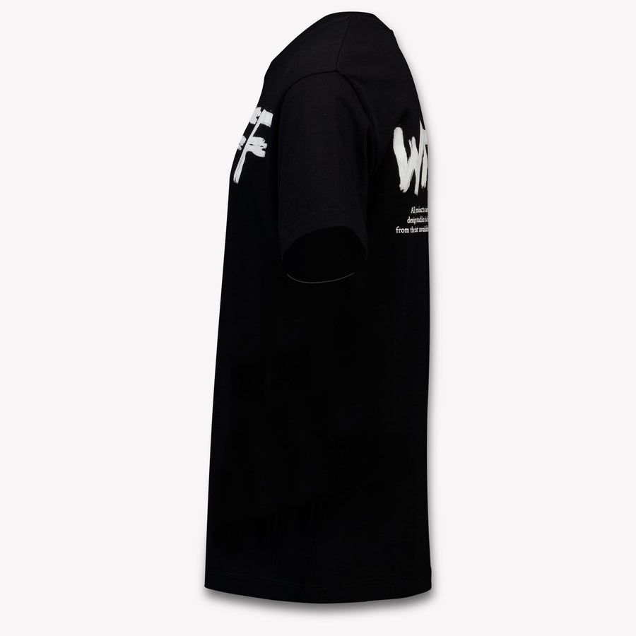 Off-White Kinder Jongens T-Shirt In Zwart