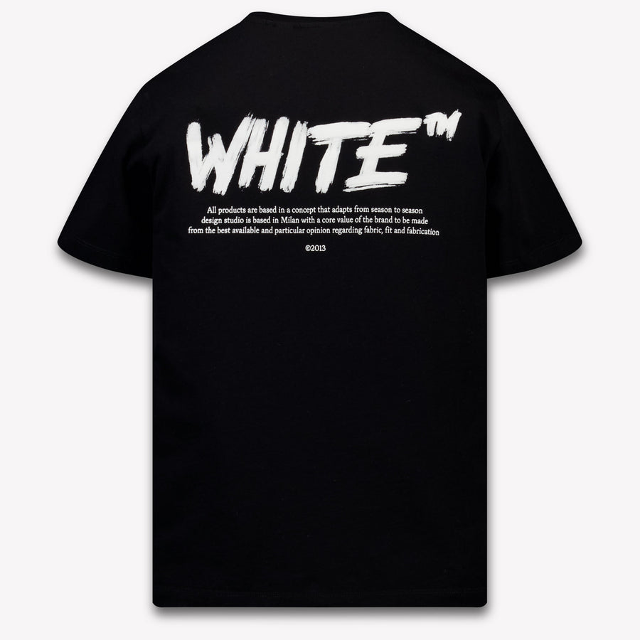 Off-White Kinder Jongens T-Shirt In Zwart