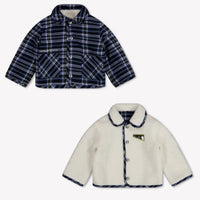 Off-White Baby Jongens Winterjas In Navy