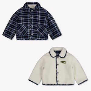 Off-White Baby Jongens Winterjas In Navy