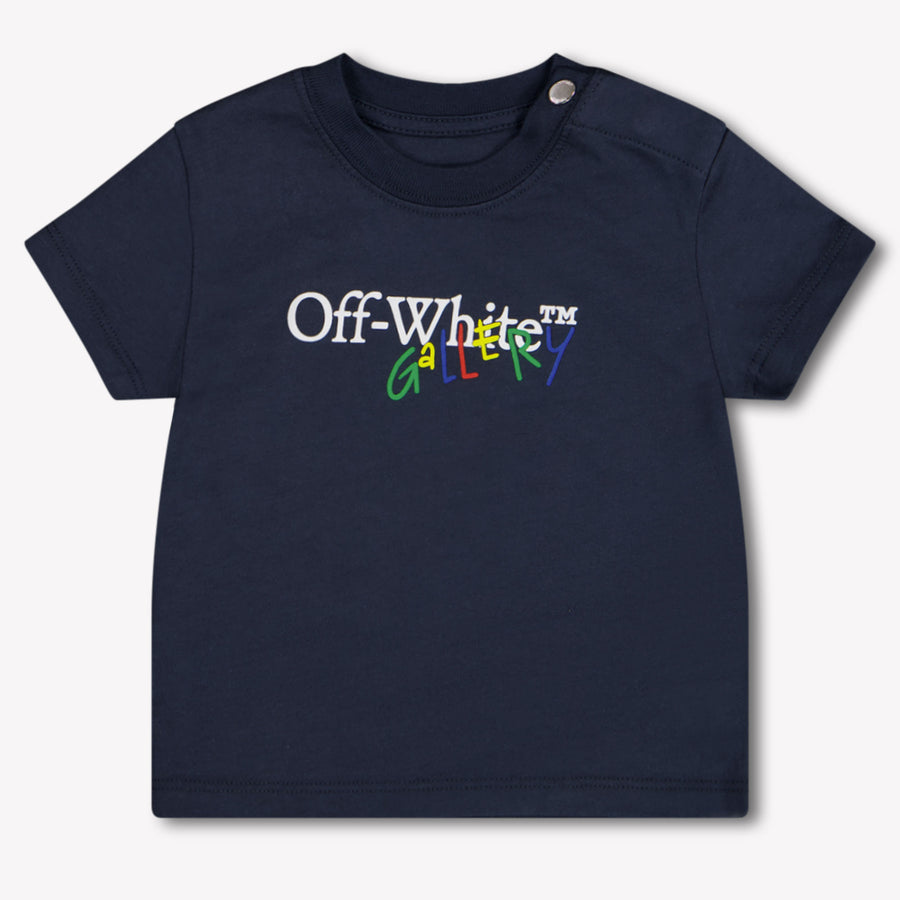 Off-White Baby Jongens T-Shirt In Navy