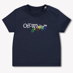 Off-White Baby Jongens T-Shirt In Navy