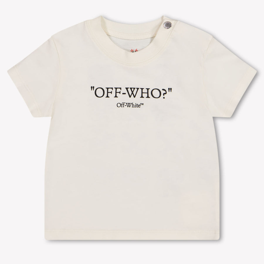 Off-White Baby Jongens T-Shirt In Off White