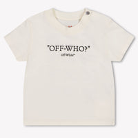 Off-White Baby Jongens T-Shirt In Off White