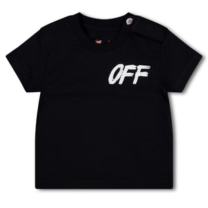 Off-White Baby Jongens T-Shirt In Zwart
