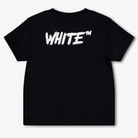 Off-White Baby Jongens T-Shirt In Zwart