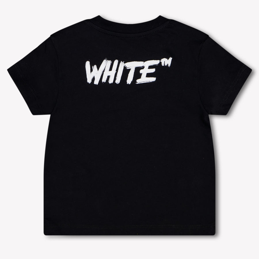 Off-White Baby Jongens T-Shirt In Zwart