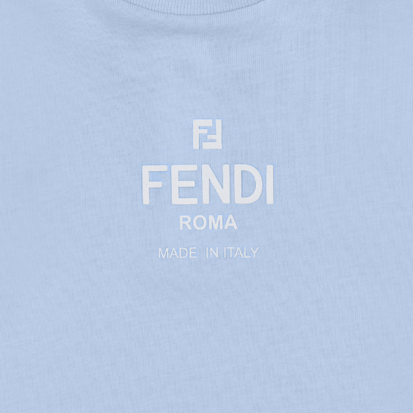 Fendi Baby Unisex T-Shirt Licht Blauw