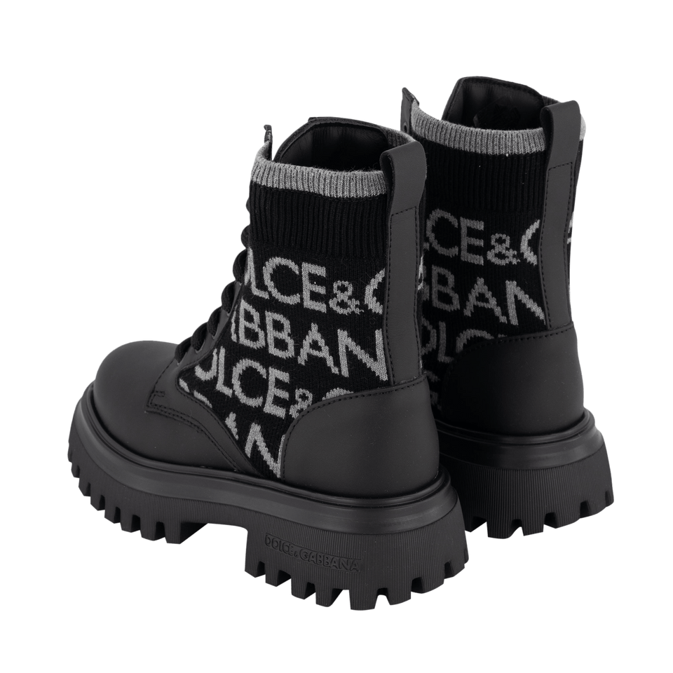Dolce & Gabbana Kinder Unisex Laarzen Zwart