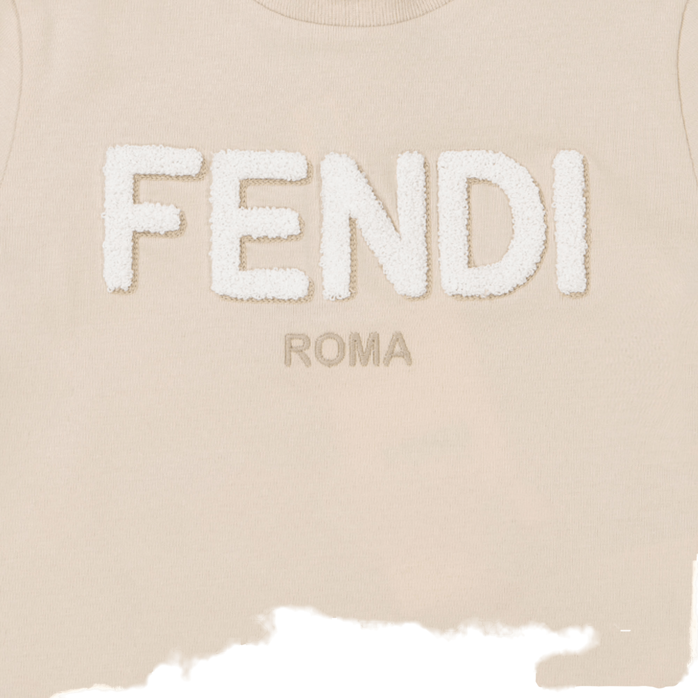 Fendi Baby Unisex T-Shirt Beige 3 mnd