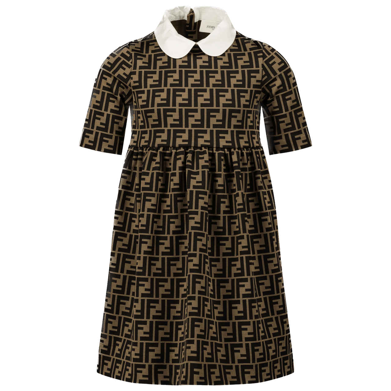 Fendi Kinder Meisjes Jurk Bruin 3Y