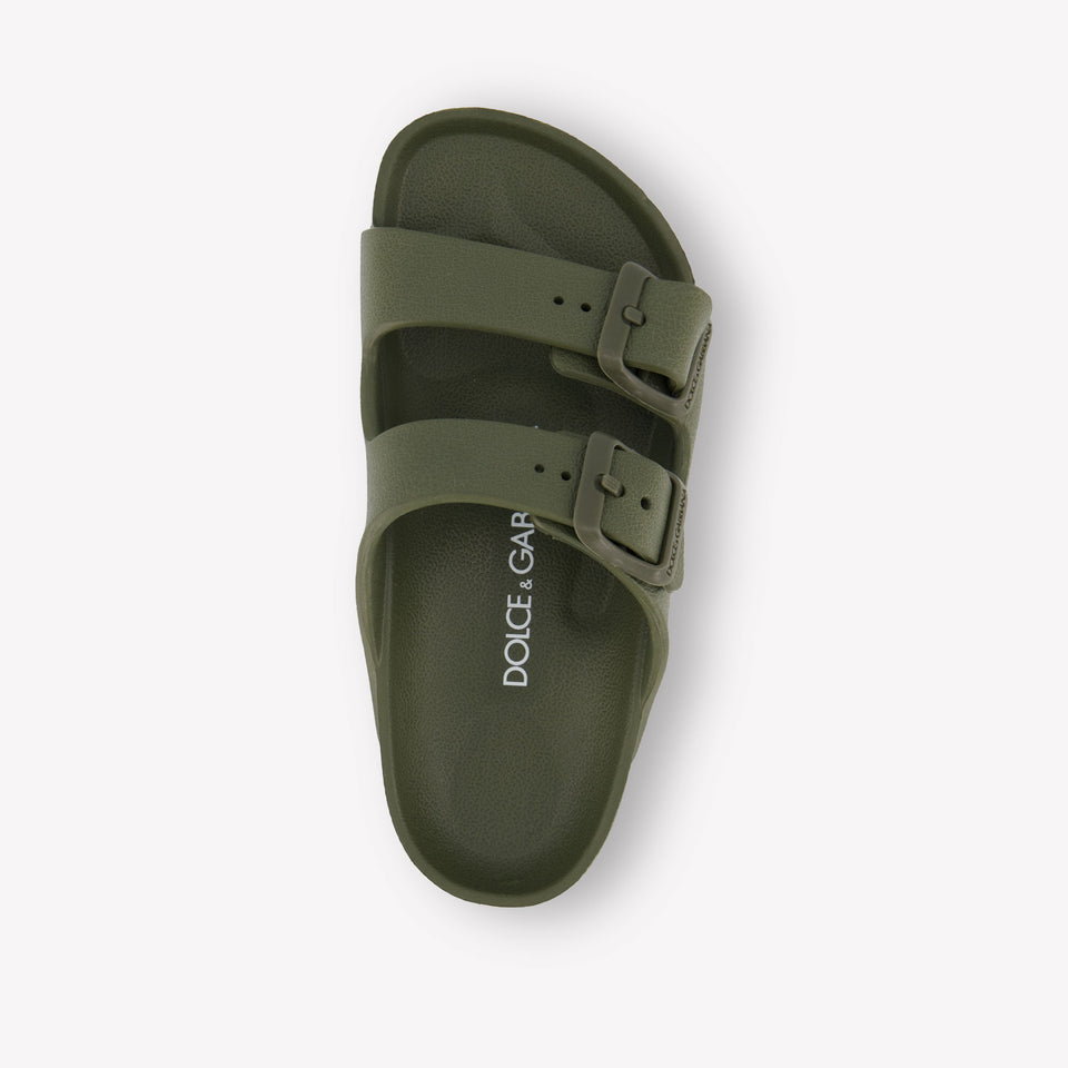 Dolce & Gabbana Jongens Slippers In Army