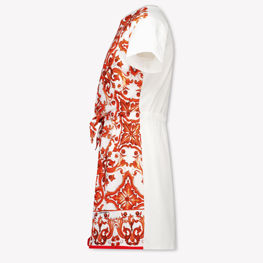 Dolce & Gabbana Kinder Meisjes Jurk In Oranje