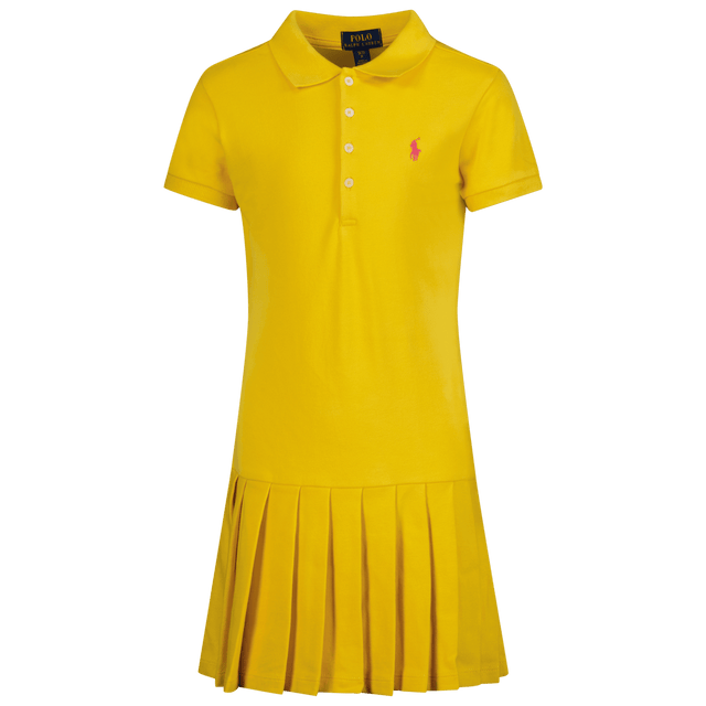 Ralph Lauren Kinder Meisjes Jurk Geel 2Y