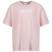 Fendi Kinder Meisjes T-Shirt Roze