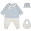 Fendi Unisex Boxpakje Licht Blauw