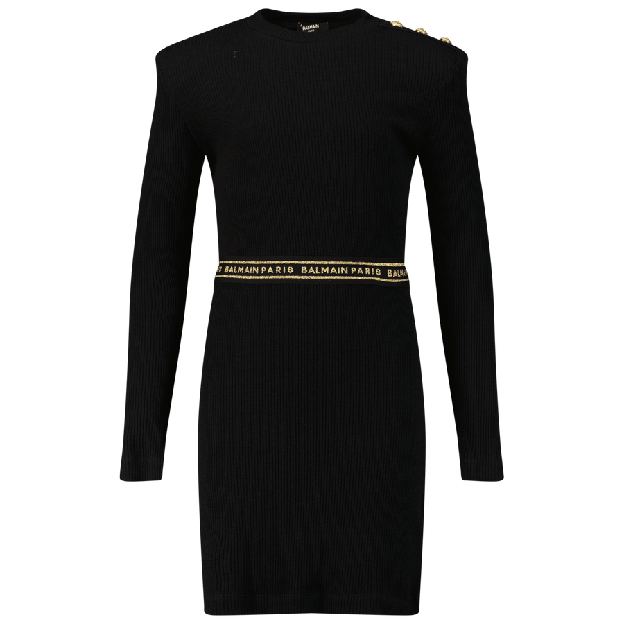 Balmain Girls Dress Black