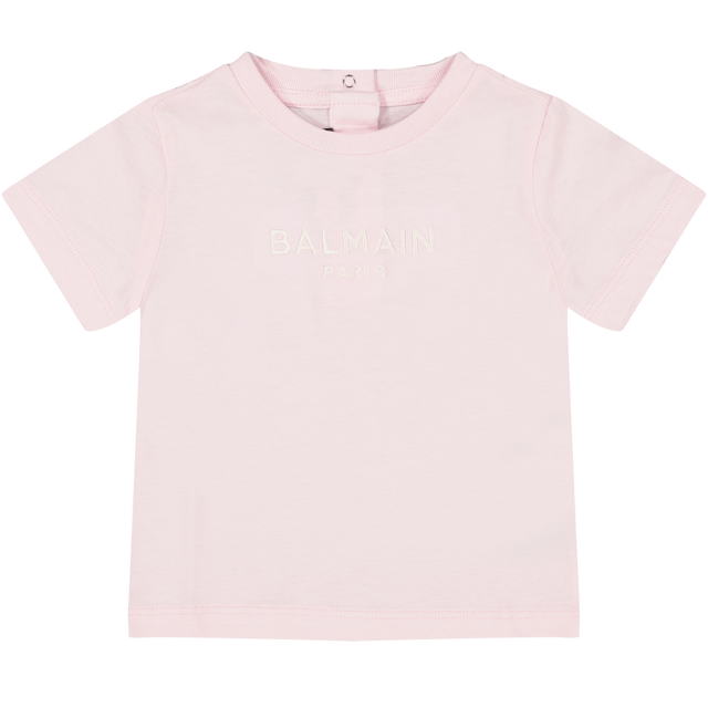 Balmain Baby Meisjes T-Shirt Licht Roze 6 mnd