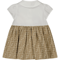 Fendi Baby Meisjes Jurk In Beige