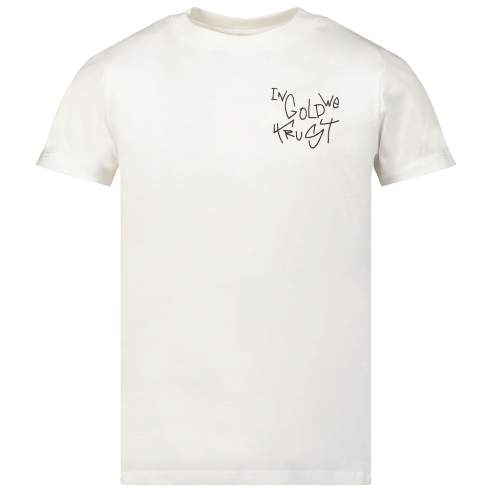In Gold We Trust Kinder Unisex T-Shirt Wit