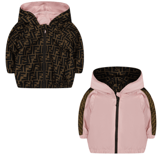 Fendi Baby Meisjes Jas Licht Roze 3 mnd