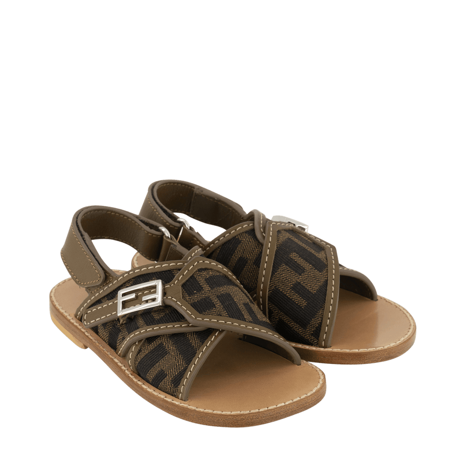 Fendi Kinder Jongens Sandalen Bruin