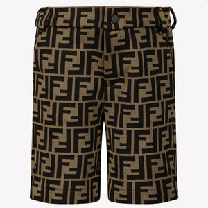 Fendi Baby Jongens Shorts In Bruin
