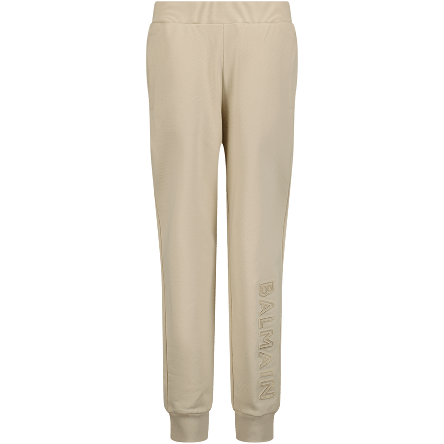 Balmain Unisex Kids Trouser Beige