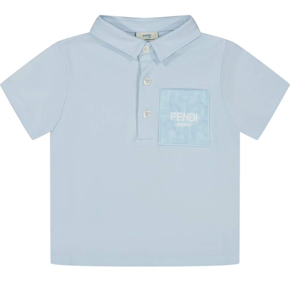 Fendi Baby Jongens Polo Licht Blauw 3 mnd