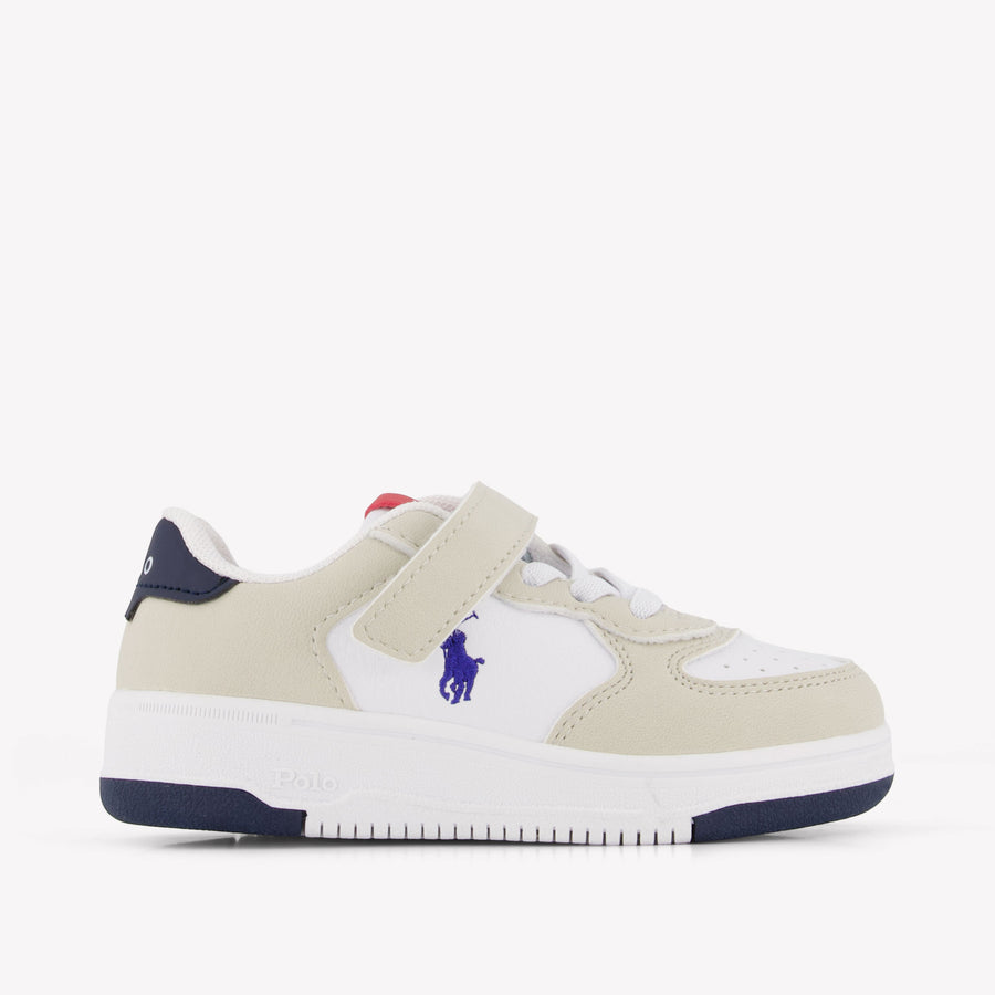 Ralph Lauren MASTERS COURT Jongens Sneakers In Licht Beige
