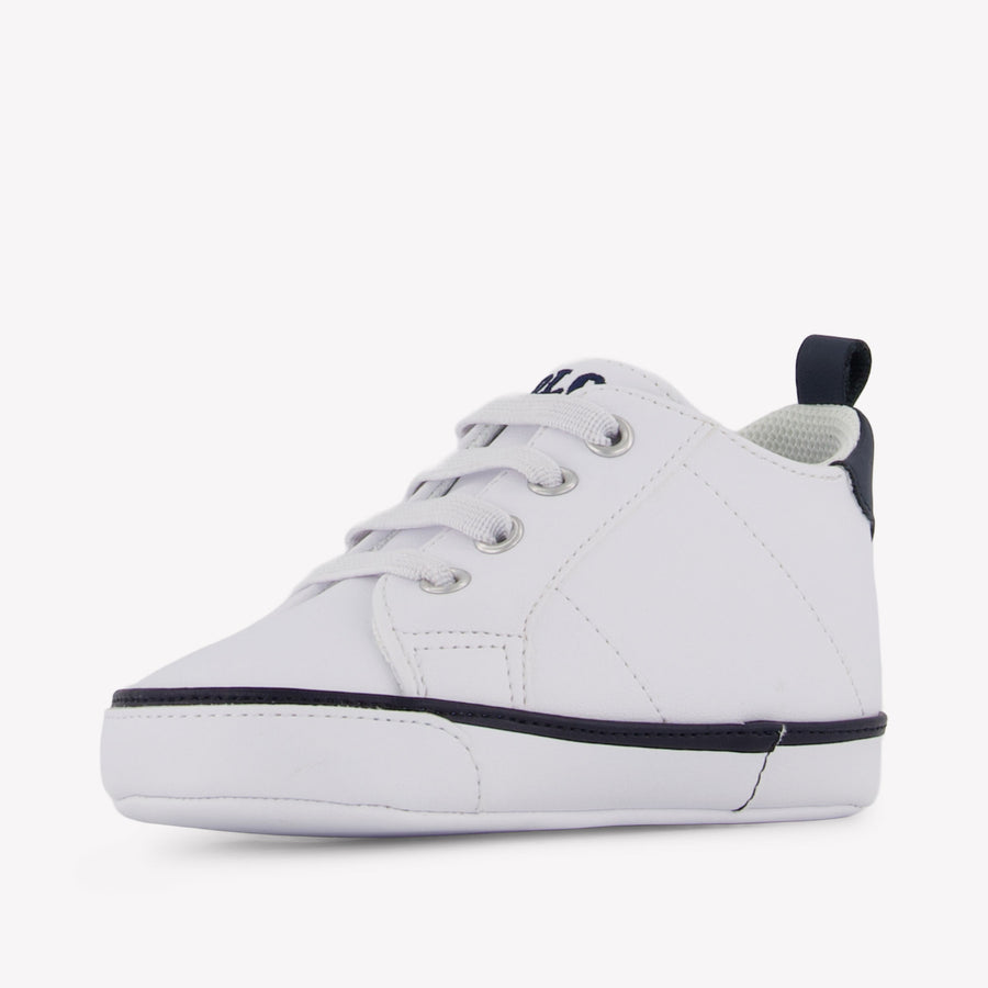 Ralph Lauren QUILTON BEAR Baby Jongens Sneakers In Wit