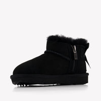 UGG Ultra Mini Bailey Bow Kids Girls Boots In Black